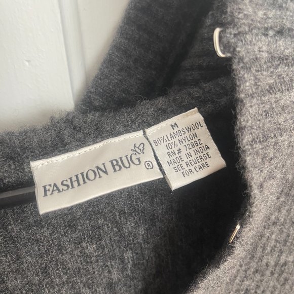 Vintage Fashion Bug Wool Hooded Clasp Cardigan Size M - Picture 3 of 9